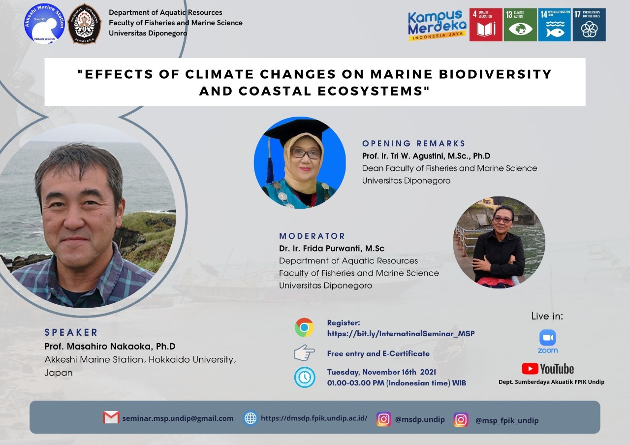 International Seminar “Effects of Climate Changes on Marine Biodiversity and Coastal Ecosystems”