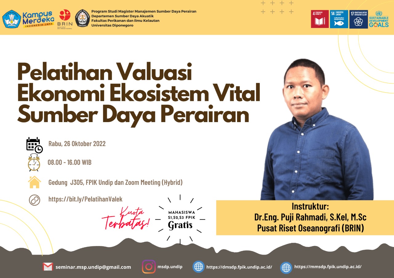 Pelatihan Valuasi Ekonomi Ekosistem Vital Sumber Daya Perairan