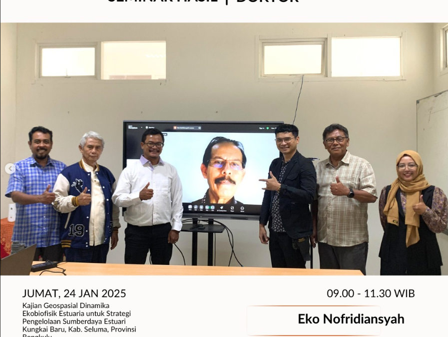 Seminar Hasil Penelitian Program Doktor Manajemen Sumberdaya Perairan an Eko Nofridiansyah